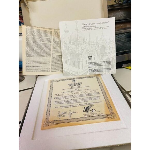 Veneto Flair Limited Edition Plate Mose e il Cespuglio Ardente by Franco Laminci - Picture 8 of 13